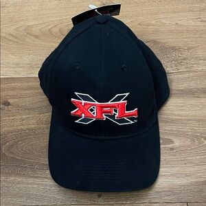 NWT Never Worn Vintage Black XFL adjustable Black Baseball Cap